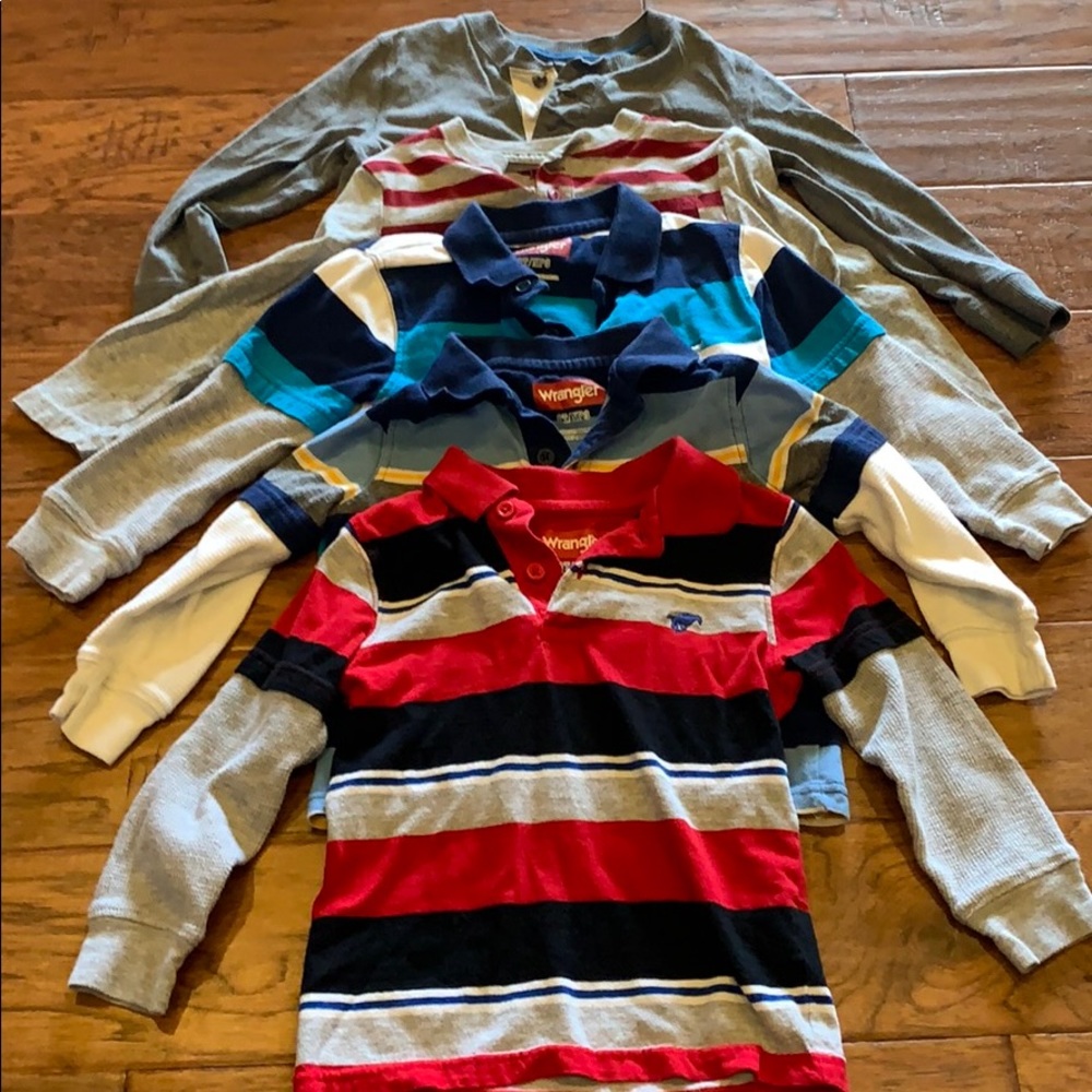Bundle 5 long sleeve boys shirts